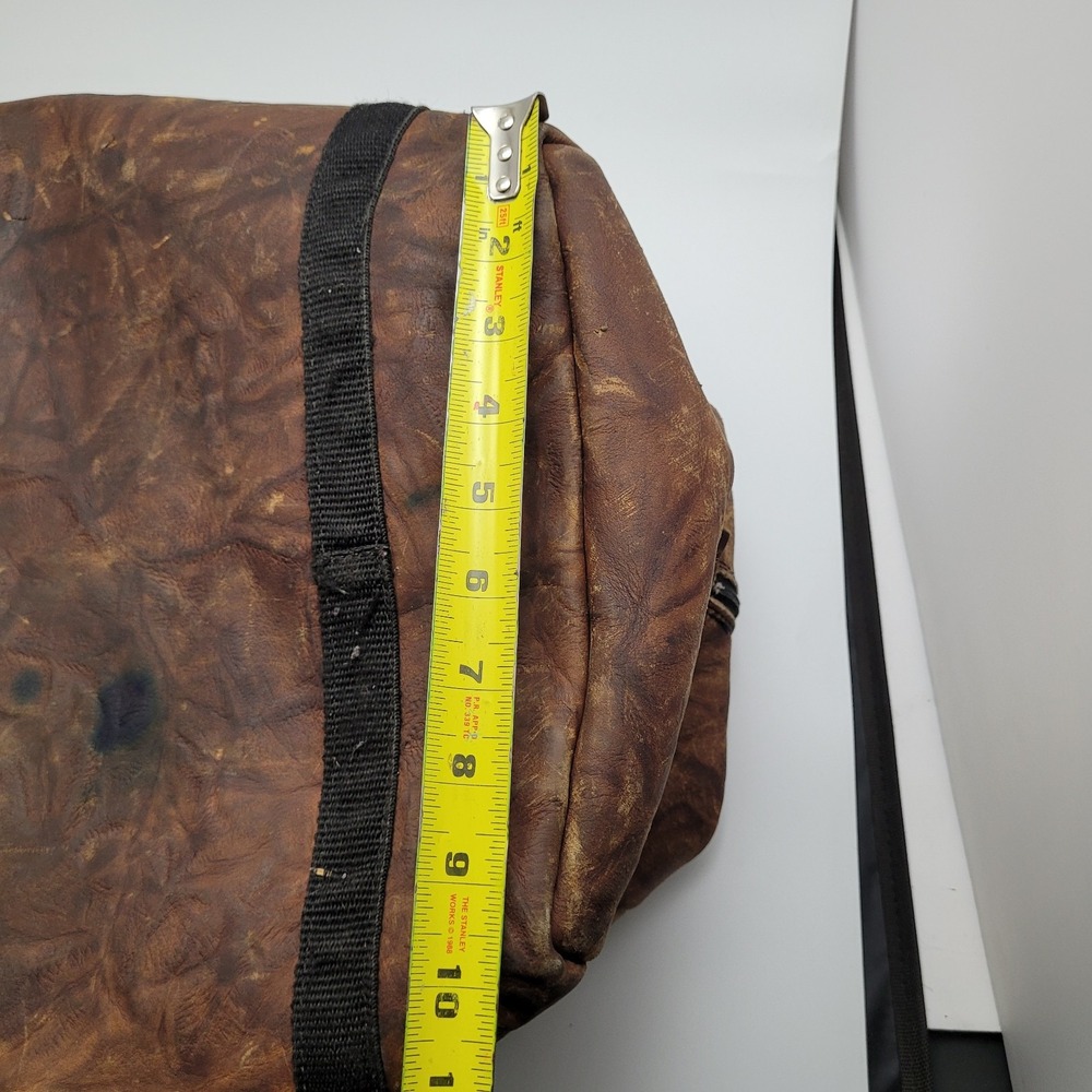 Vintage Nokona Leather Bag Travel Overnight Duffle Carry On Rare - Picture 14 of 14